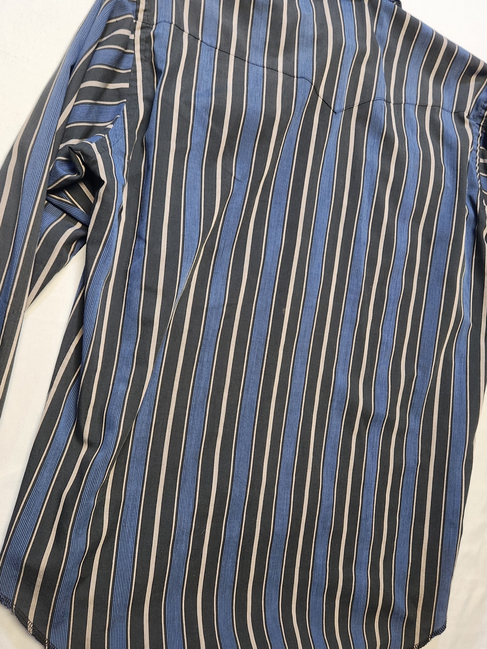 Vintage Wrangler L Cowboy Cut Single Stitch Pearl Snap Long Sleeve Button Up USA - Picture 10 of 11